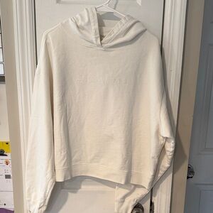 All Saints Women's White Cowl Neck Sweater